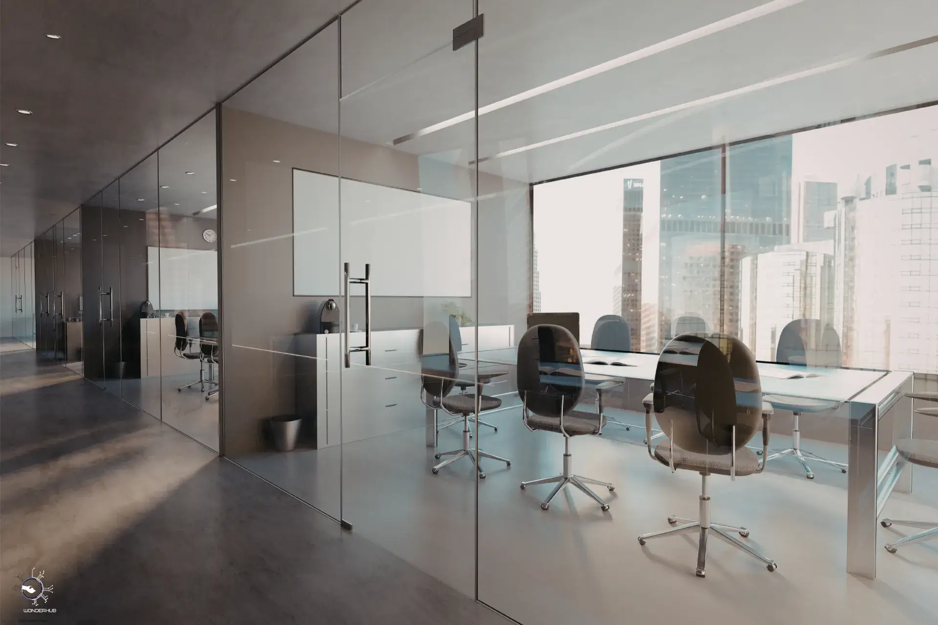 Glass partition in dubai